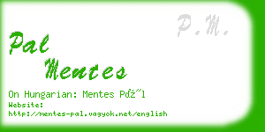 pal mentes business card